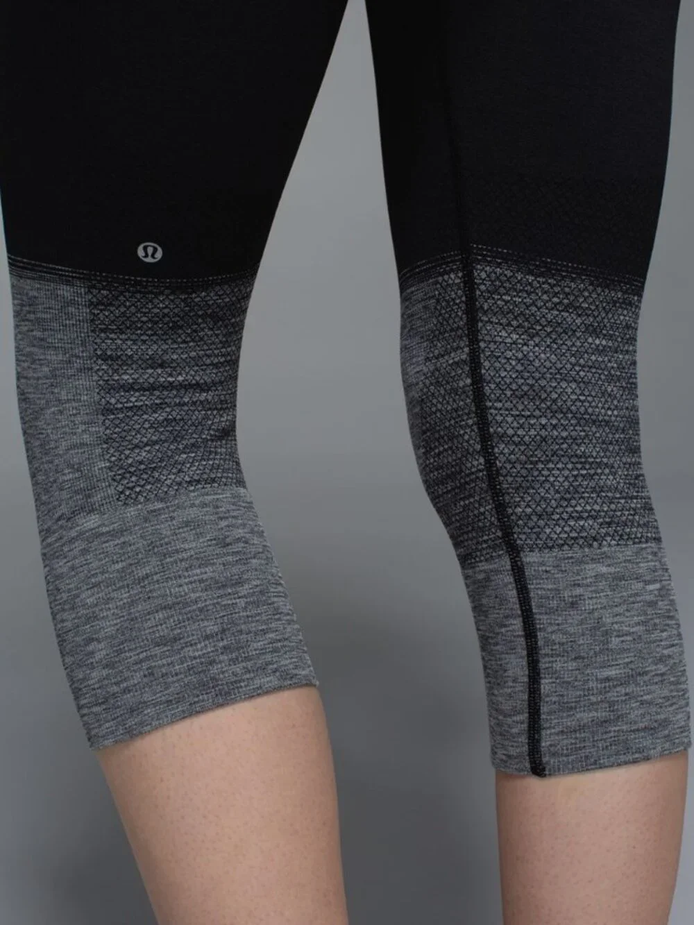 Lululemon Seamlessly Street Crop Heathered Black